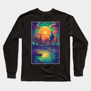 Trippy Amsterdam, Poster Long Sleeve T-Shirt